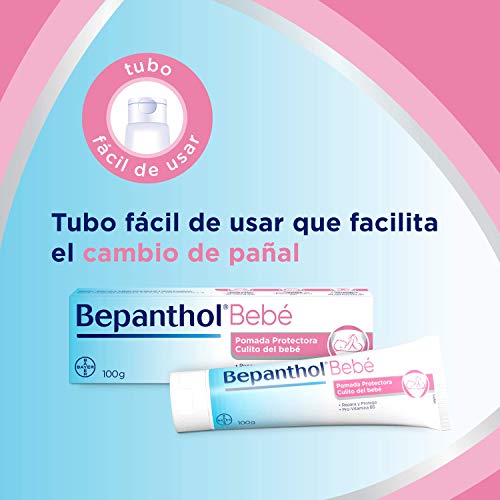 Bepanthol Bebé Pomada Protectora con Pro-Vitamina B5 para Proteger y Cuidar la Delicada Piel del Culito del Bebé, 100 g