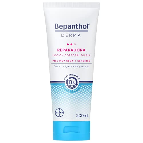 Bepanthol Derma Reparadora Loción Corporal, Hidratación Inmediata y Duradera para la Piel Muy Seca y Sensible, Uso Diario, 200 ml