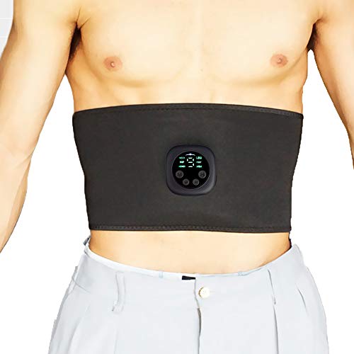 Bestine Estimulador Muscular EMS Trainer USB Recargable Estimulador Muscular Abdominal Abdomen Cintura Ejercitador Tonificante Cinturón para Hombres Mujeres (No Necesita Almohadillas Repuesto o Gel)