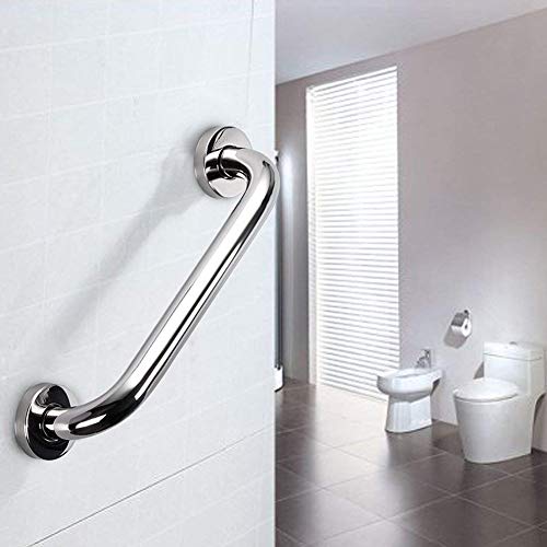 BESTZY Asa Seguridad para Baño Manija la Ducha Acero Inoxidable Barra larga Durable Metal para la Bañera Manija la Ducha Agarre Baño Discapacitados Niños y Personas Mayores (30cm)