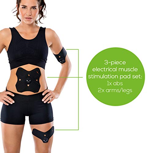 Beurer EM22 Electroestimulador Digital EMS para la Musculatura Abdominal, Brazos y Piernas (15 Niveles, Incluye Gel Autoadhesivo), Negro