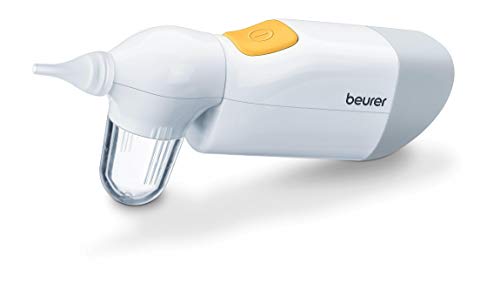 Beurer NA20 601.38 - Aspirador nasal, silencioso, elimina la secreción nasal líquida y rígida, para bebés y niños pequeños durante el tiempo de resfriado, color blanco