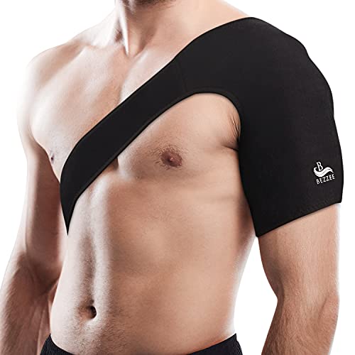 Bezzee Pro Hombrera Neopreno Ajustable – Férula Manguito Rotador Compresión para Articulación Dislocada, Dolor, Desgarro Labrum, Hombro Rígido, Evitar Lesiones y Esguinces Hombro Derecho e Izquierdo