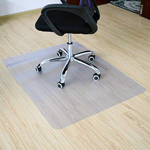 BigTron Escritorio Alfombrilla para Silla de Oficina, para Suelo de Madera Dura Alfombrilla PVC, Alfombrilla Transparente 90 x 120 cm (3'x4'), Alfombrilla Protectora para Suelo