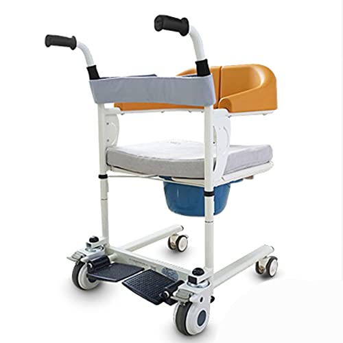 BJH Silla de Ruedas de enfermería Multifuncional, Elevador eléctrico de Transferencia de Pacientes Silla de Ducha portátil y Plegable de Altura Ajustable para bañarse en el hogar Sillas con inod