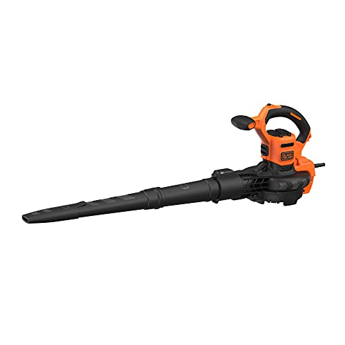 Black+Decker BEBLV301 BEBLV301-Aspiradora eléctrica 3 en 1 y soplador de Hojas, trituradora + rastrillo acoplable, Mochila de 72 l, Alta Velocidad de soplado y Potencia de succión Ajustable, 3000 W