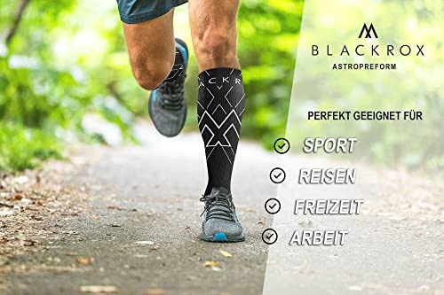 BLACKROX Medias de compresión deportivas, calcetines de compresión para correr, fútbol, hombre y mujer