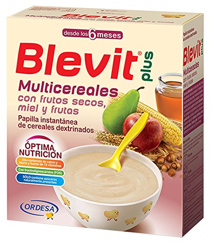 Blevit Plus Multicereales - Papilla de Cereales para Bebé Con Frutos Secos, Miel y Fruta - Sin Azúcares Añadidos - Desde los 6 meses - 600g