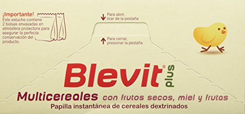 Blevit Plus Multicereales - Papilla de Cereales para Bebé Con Frutos Secos, Miel y Fruta - Sin Azúcares Añadidos - Desde los 6 meses - 600g