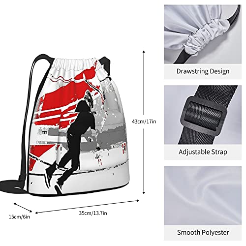 BohoMonos Mochila deportiva con cordón,Spinning The Deck - Truco de scooter con láti, Gym Sackpack para Hombres Mujeres Niños Yoga Travel Camping String Bag.