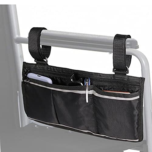 Bolsa de Almacenamiento Sillas de Ruedas, Bolsa De Transporte para Accesorios De Silla De Ruedas, Bolsa para sSillas de Ruedas, para Sillas de Ruedas, Cochecitos de Bebé (Negro)