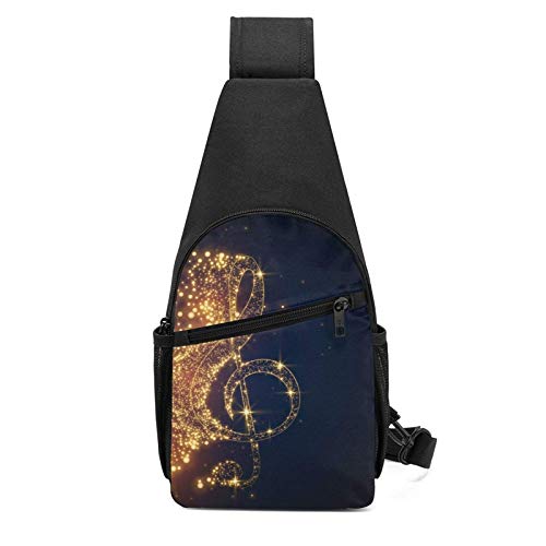 Bolsa de hombro ligera con estrella brillante caída, una correa para senderismo, Crossbody pecho mochila ligera para hombres y mujeres