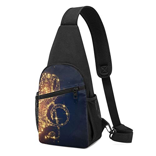 Bolsa de hombro ligera con estrella brillante caída, una correa para senderismo, Crossbody pecho mochila ligera para hombres y mujeres