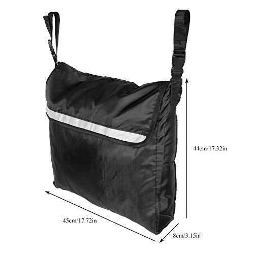 Bolsa lateral para silla de ruedas, tela Oxford Mochila para silla de ruedas Bolsa de almacenamiento plegable para silla de ruedas con correas ajustables para llevar artículos sueltos