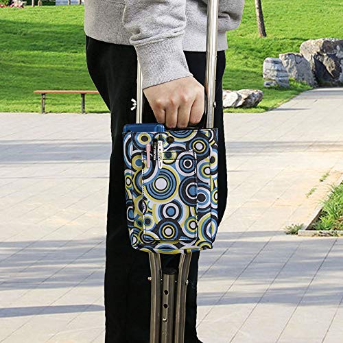 Bolsa para Muletas, Bolsa Colgante para Bastón con Bolsillos de Almacenamiento, Accesorios Ergonómicos, Ortopédicos y Médicos para Muletas de Antebrazo