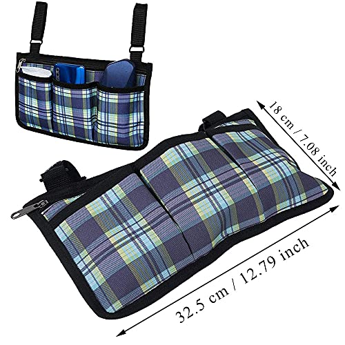 Bolsa Silla Movilidad, Bolsa Transporte Silla Ruedas, Accesorios Sillas Ruedas Bolsa, Oxford Bolsa de Almacenamiento Sillas Ruedas con Bolsillos para Silla Ruedas Eléctrica, Scooter, Andador, Azul