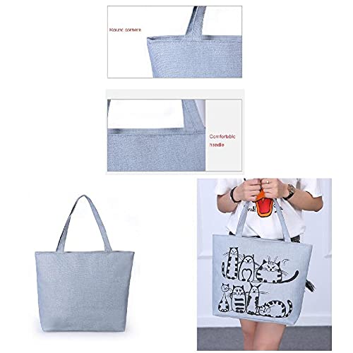 Bolsos Mujer, Bolsos de Mujer, Monedero Tote Bag Bandolera de Impresión del Gato, Bolso Carteras de Mujer Cremallera, Bolsa de Hombro casual para la vida diaria, ocio, desplazamientos, etc