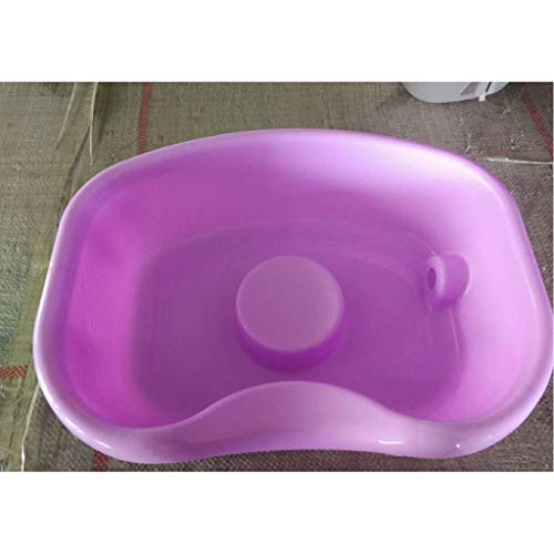 Bonarty Bandeja De Lavado De Cabello con Lavabo De Champú para Cama Portátil para Niños Discapacitados Mayores - Manguera Rosa 130cm, Los 45x34x12cm