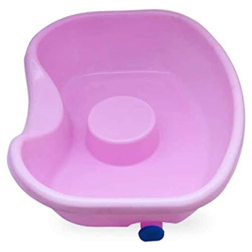 Bonarty Bandeja De Lavado De Cabello con Lavabo De Champú para Cama Portátil para Niños Discapacitados Mayores - Manguera Rosa 130cm, Los 45x34x12cm