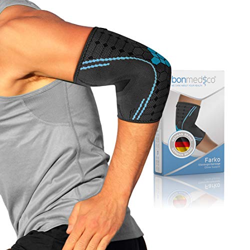 Bonmedico Coderas para Tendinitis y Epicondilitis - Banda de Compresion para Brazo, Unisex - Soporte y Proteccion para las Articulaciones del Codo