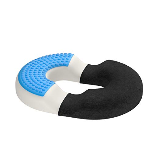 Bonmedico Cojin Antiescaras Ortopedico en Espuma para Silla de Ruedas, Oficina, Asiento de Coche y Gaming - Almohada Lumbar - Soporta Espalda y Coxis