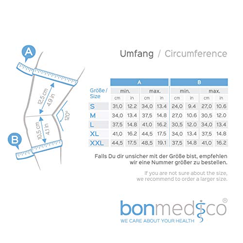 Bonmedico Rodillera Deportiva - Rodilleras de Compresión con Almohadilla de Gel para Hombre y Mujer, Estabilizador de Rodilla, Antideslizante, Rodilla Izquierda y Derecha