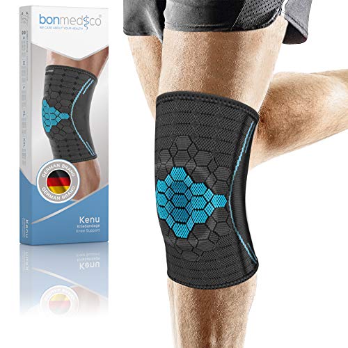 Bonmedico Rodillera Deportiva - Rodilleras de Compresión con Almohadilla de Gel para Hombre y Mujer, Estabilizador de Rodilla, Antideslizante, Rodilla Izquierda y Derecha