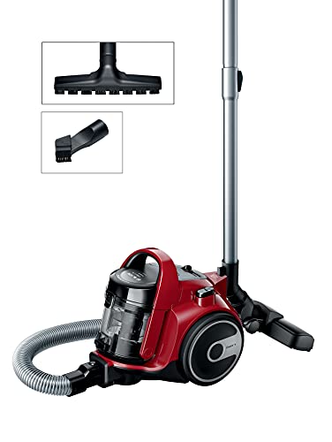 Bosch BGC05AAA2 GS05 Cleannn - Aspirador sin bolsa, 700 W, 1.5 litros, color Rojo y negro