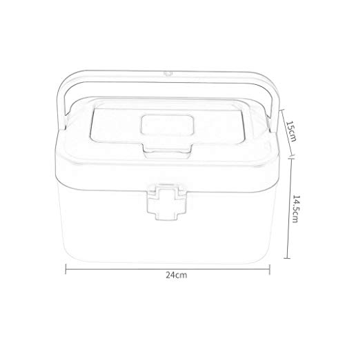 Botiquín Caja de medicinas Medicina doméstica Caja de Almacenamiento Caja de medicinas Primeros Auxilios médicos HMLIFE (Color : Green, Size : B)