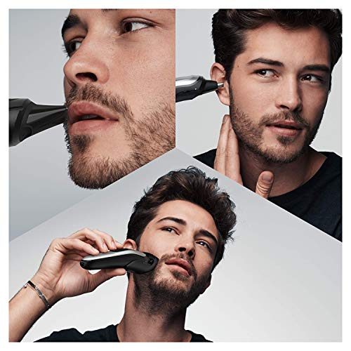 Braun Recortadora de Barba 10 en 1, Máquina de Cortar Pelo, Depiladora Corporal Hombre, MGK 7220, Gris