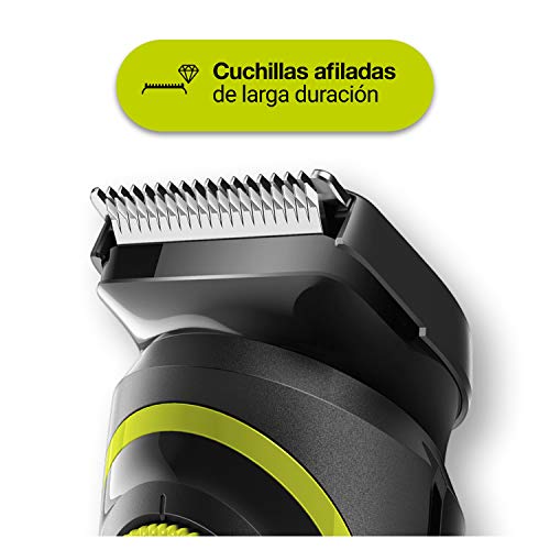 Braun Recortadora de Barba con Gillette Fusion 5 ProGlide Maquinilla de Afeitar Hombre, 2 Cabezales y 39 Ajustes de Longitud, Cuchillas Afiladas de Larga Duración, BT 3241, Negro/Verde