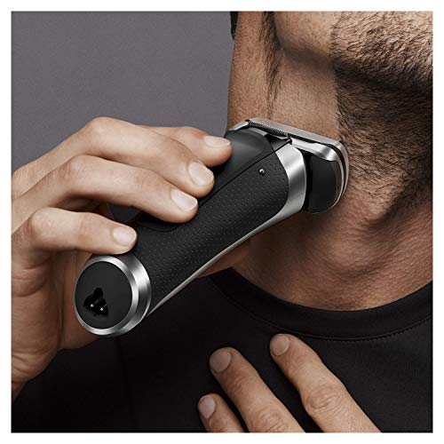 Braun Series 9 Afeitadora Eléctrica Hombre, Máquina de Afeitar Barba con Tecnología Sónica, Cabezal 4en1, Centro de LImpieza y Carga, Funda, Recargable, Inalámbrica, 9395 CC, Cromo