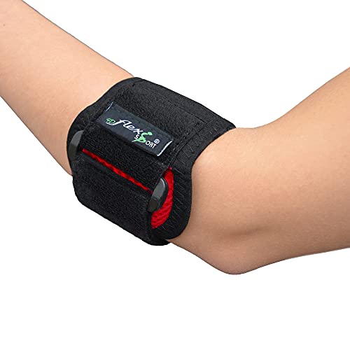 Brazalete para tratamiento del CODO DE TENISTA (Frambuesa) Llevado en Wimbledon. ANTI-SUDOR, HIPOALERGÉNICO libre de Neopreno y Látex, respeta las píelas más delicadas | Talla única | Intercambiable L o R | Nivel de compression adjustable | Unisexo.