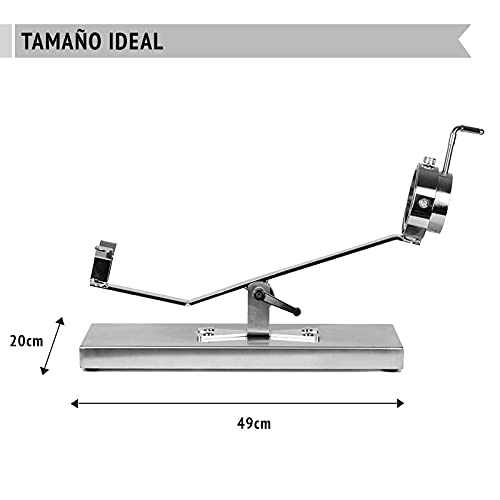 BRICOMIRAS JAMONERO BASCULANTE Giratorio Acero Inoxidable SIN PINCHO, Regalo Pinza Arcos + Cuchillo JAMONERO + CHAIRA + CUBREJAMÓN (Burdeos) + PAÑO, Soporte JAMONERO Ideal Uso DOMÉSTICO Y Profesional