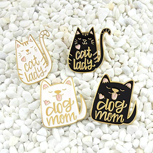 Broche para mascotas con diseño de gato y perro de Black Hundred para niños o niñas amadas que usan regalos de cumpleaños y vacaciones