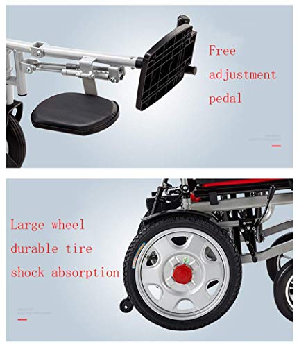 BSJZ Silla de Ruedas eléctrica para Personas Mayores, para discapacitados, para Ancianos, vehículo Inteligente de 4 Ruedas, Scooter portátil automático, Silla de Ruedas e