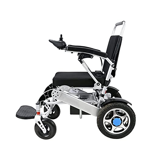 BSJZ Silla de Ruedas eléctrica, Plegable Ligera Silla de Ruedas eléctrica Todo Terreno Plegable eléctrica, Apta para Todo Tipo de Carreteras, Ruedas Antideslizantes Que s