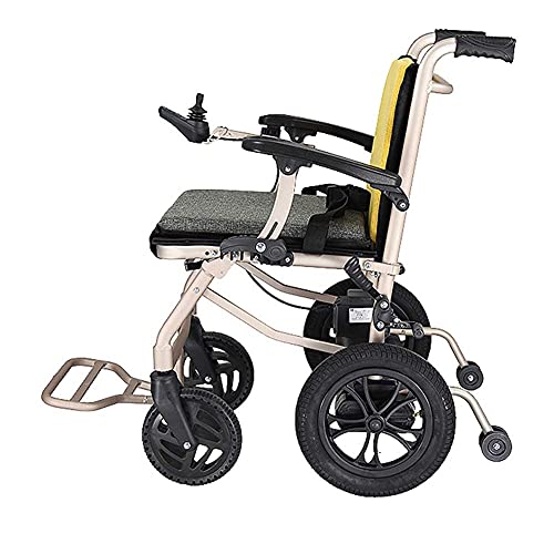 BSJZ Silla eléctrica compacta y Liviana, Silla de Ruedas eléctrica Plegable, con Carro de Pedales Plegable Scooter para discapacitados Capacidad de acción compensatoria