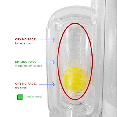 BSTOB Dispositivo de entrenamiento respiratorio, Dispositivo de entrenamiento de espirometría de 3000 ml / 5000 ml, Entrenador de respiración,niños Dispositivo de entrenamiento de respiración pulmonar