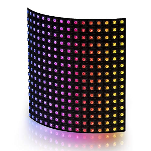 BTF-LIGHTING 0.48ft0.48ft Pixel 256 Pixels WS2812B Digital Flexible LED Panel Individually addressable Full Dream Color DC5V