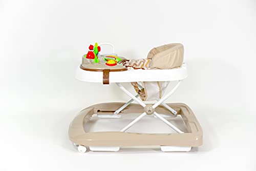 Buddy Baby Funny - Andador Bebe con Base Antivuelco - Incluye Bandeja De Sonidos Y Juegos (beige)