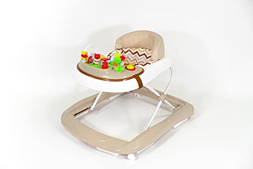 Buddy Baby Funny - Andador Bebe con Base Antivuelco - Incluye Bandeja De Sonidos Y Juegos (beige)