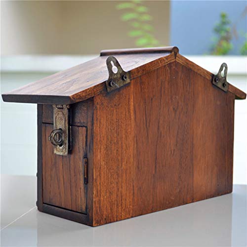 Buzones Buzón De Correos Madera Buzón De Correos De Pared Para Uso En Interiores Y Exteriores Buzón De Sugerencias De La Empresa Patio Bandeja De Entrada Pequeña ( Color : Brown , Size : 32*12*18cm )