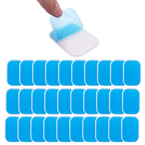 C100AE 60 PCS Gel Pad para EMS Electroestimulador Muscular Abdominales, EMS Gel Hojas para Masajeador Eléctrico Cinturó, ABS Estimulador Muscular Repuesto De Repuesto Accesorios