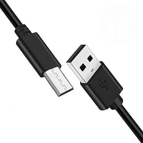 Cable Micro USB 2Pack-1M, Carga Rápida Cable (Largo Conector 12mm) para Blackview BV4000 BV4900 BV5500 Plus/Pro BV5800 BV6000 BV6000s,Oukitel WP12 WP8 Pro WP6 K10000,Doogee,Ulefone Armor X7 Pro X6 X5