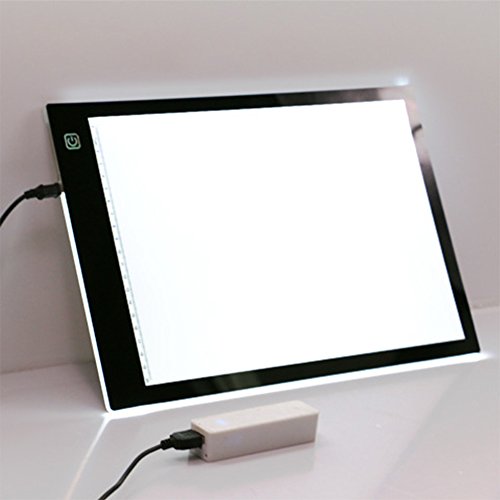 Caja de Luz Para Calcar,LED Light Tracing Pad,Dibujo Copiadora Escritorio Protección Ojos Diseño A4 Tacto Ligereza Ajustable Inteligente para el artista Cartón Hacer Sketch Diseño(Professional)