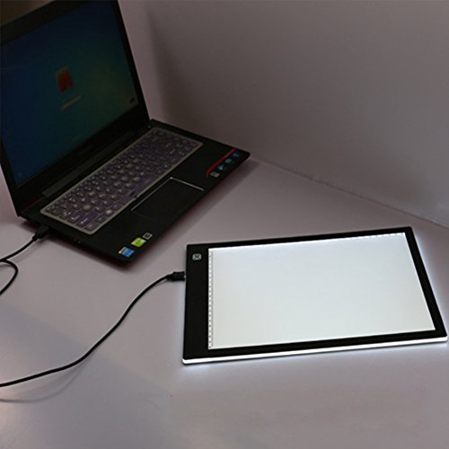 Caja de Luz Para Calcar,LED Light Tracing Pad,Dibujo Copiadora Escritorio Protección Ojos Diseño A4 Tacto Ligereza Ajustable Inteligente para el artista Cartón Hacer Sketch Diseño(Professional)