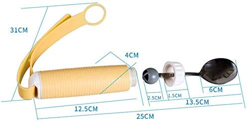 Cakunmik El Arnés De La Ayuda Más Antigua, El Tazón De La Horquilla De La Cuchara Anti-Vibración Anti-Vibración para Pacientes con Enfermedad De Parkinson Es Incluso Estable para Personas Mayores