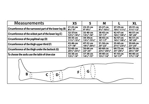 Calcetines de Compresión para edemas, varices, viajes, embarazo -Estimular la Circulación Sanguínea y Recuperación-13-15 mmHg Сalcetines algodón L