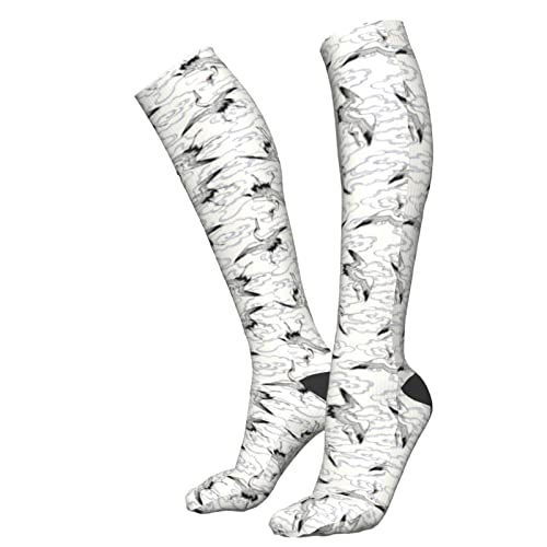 Calcetines de compresión/medias para hombres y mujeres, medias médicas de grúa japonesa para deportes, correr, fascitis plantar, enfermeras, espinilleras diabéticas